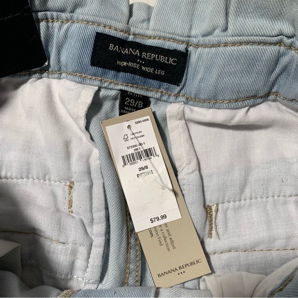 New Banana Republic Womens High Rise Paper Bag Jeans 29/8P Light wash BNWT - Picture 7 of 10